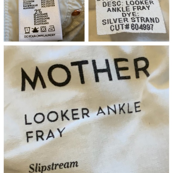 MOTHER Looker Ankle Fray Silver Strand Denim, 27 - Picture 7 of 7